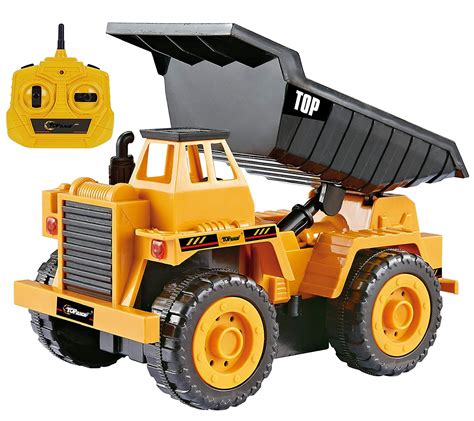 Top Race Remote Control Dump Truck Toy Kids Size Tr 112s Yellow