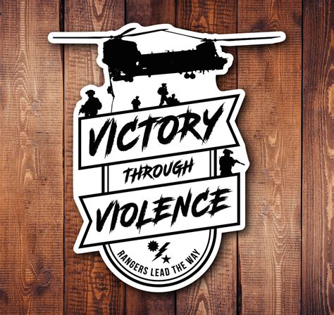 Victory Through Violence Sticker American Trigger Pullers