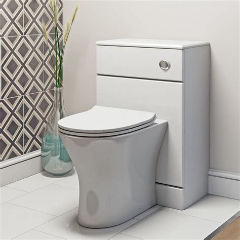 Compact Round Back To Wall Toilet Including Soft Close Slim Seat