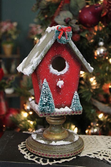Vintage Style Christmas Birdhouse Fun Christmas Decorations