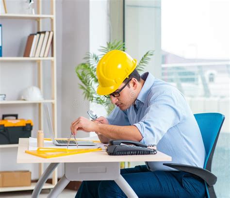 Construction Engineer Working On New Project Stock Photo Image Of