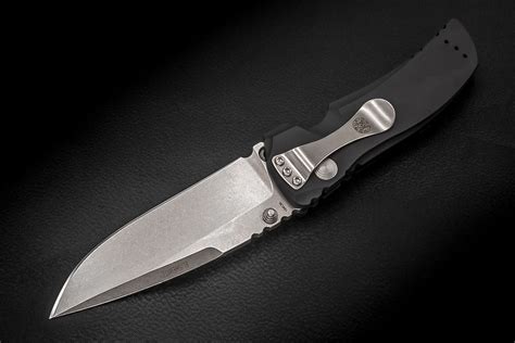 Hogue Knives Ex 01 Manual Folder Drop Point Stonewash Blade Back
