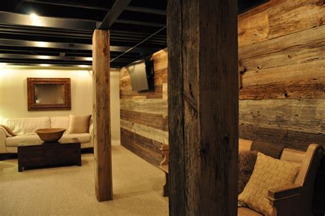Modern And Rustic Rustic Basement Chicago By Reclaimed Wood Chicago