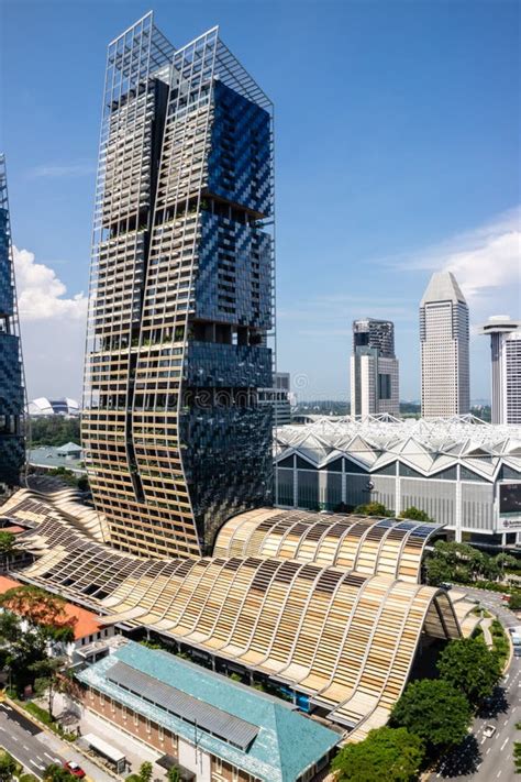 Singapore Downtown South Beach Tower And Marriott Hotel Editorial