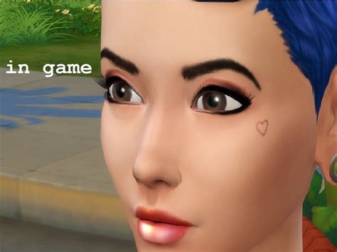The Sims Resource Heart Face Tattoo