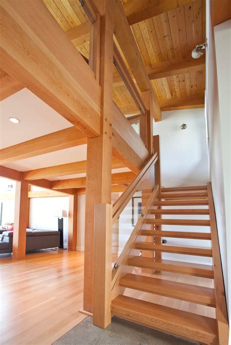 Custom Solid Douglas Fir Stairs Contemporary Staircase Vancouver