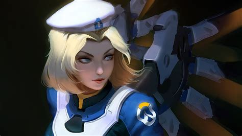 Wallpaper X Px Blonde Combat Medic Ziegler Mercy Overwatch Video Games X