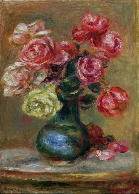Bouquet Of Roses 1910 Painting By Pierre Auguste Renoir Fine Art America