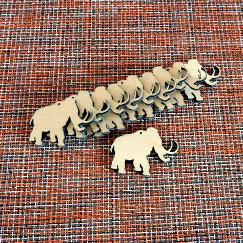 10 Pieces Wooden Elephant Made Of Plywood Laser Cutting Etsy