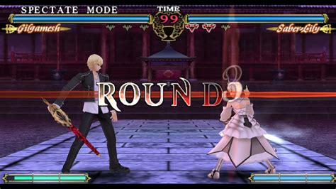 Fate Unlimited Codes Psp Gilgamesh Vs Saber Lily Youtube