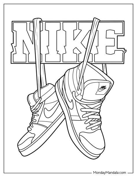 Nike Coloring Pages Free PDF Printables