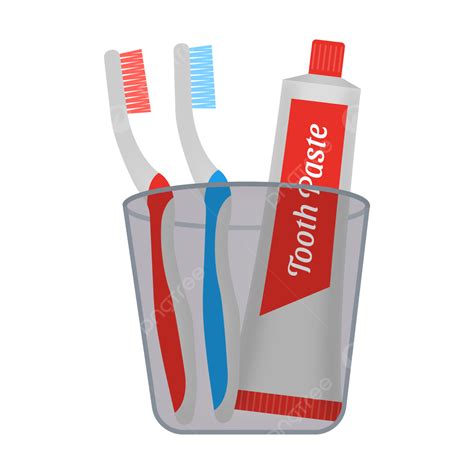 toothbrush and toothpaste vector hd images toothbrush and toothpaste in a glass vector