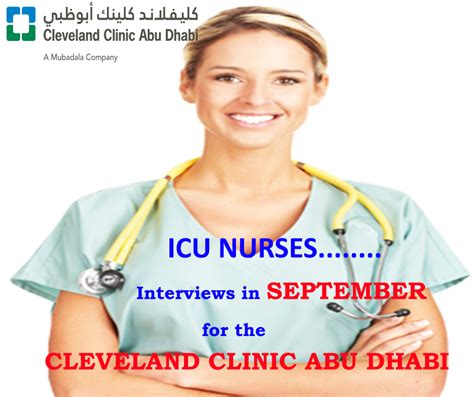 Icu Nursesinterviews In September For The Cleveland Clinic Abu