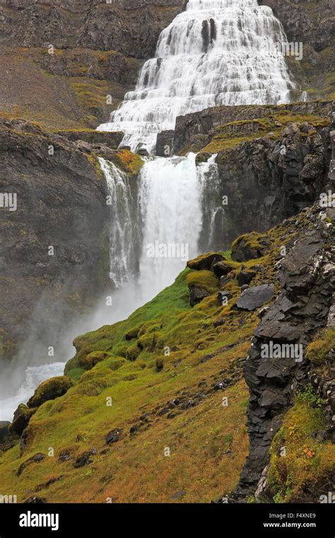Dynjandi Waterfall Westfjords Iceland Stock Photo Alamy