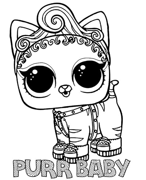 Purr Baby Coloring Page Lol Surprise