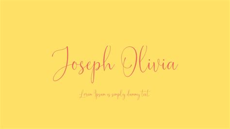 Joseph Olivia Font Download Free For Desktop And Webfont