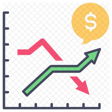 Stock Market Graph Icon Download In Colored Outline Style