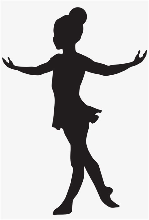 Ballet Dancer Silhouette Tutu Ballerina Clipart Black And White PNG Image With Transparent