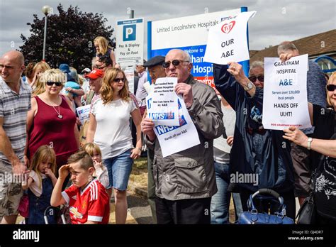 Grantham Lincolnshire Uk 13th Aug 2016 The People Of Grantham Held A Protest Rally Outside