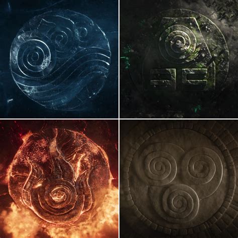 The Elements Symbols For Netflixs Avatar The Last Airbender Fandom