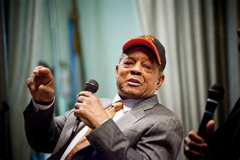 Willie Mays And The World Series Trophy Visit New York City