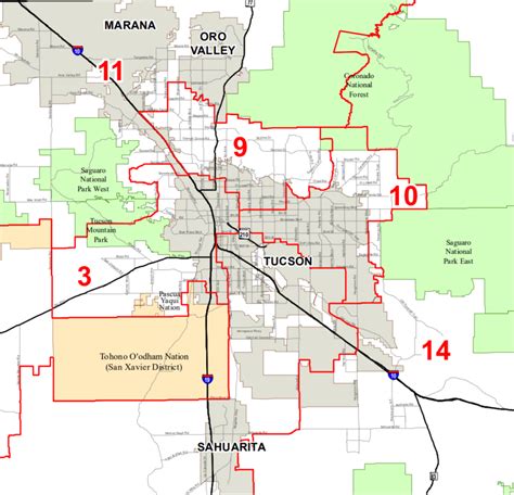 Pima County Lines Map
