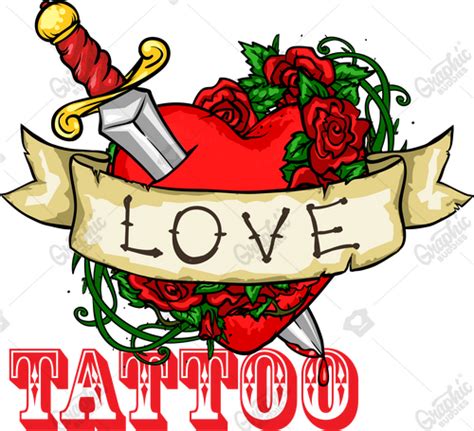 Graphic Buddies Heart Tattoo Design