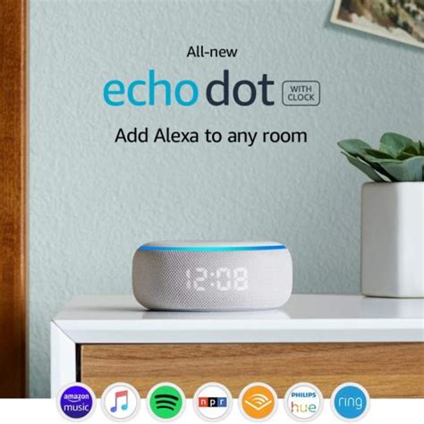 All New Echo Dot 3rd Gen Smart Speaker With Clock And Alexa