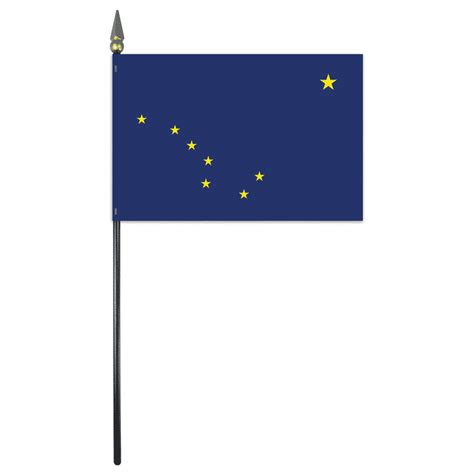 Alaska E Gloss Stick Flag 12x18