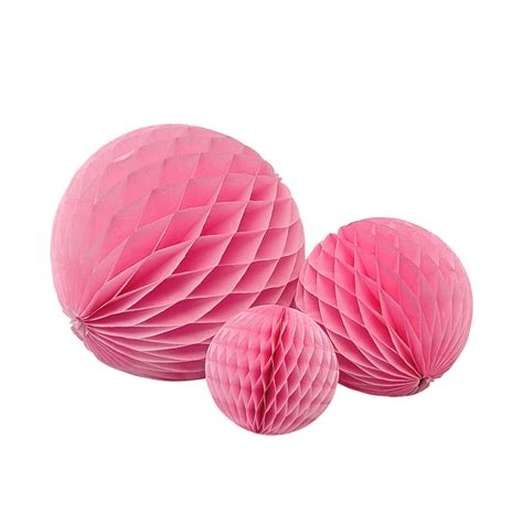 Pink Tissue Paper Honeycomb Ball Decorations By The Danes