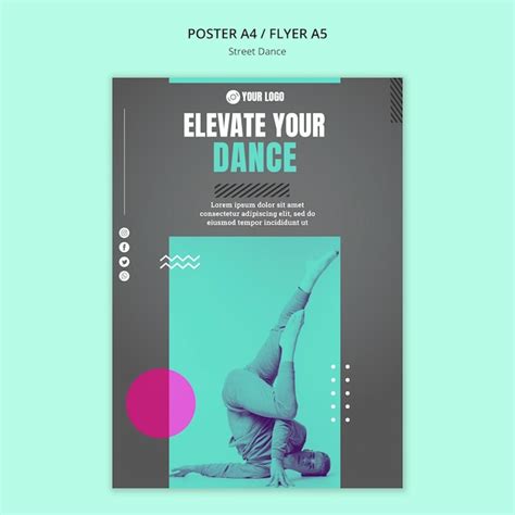 Free Psd Street Dance Concept Poster Style