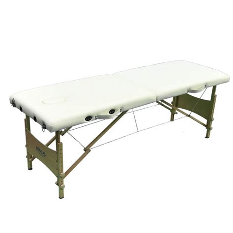 2 Section Wooden Massage Table Cream Ishka Massage Equipment