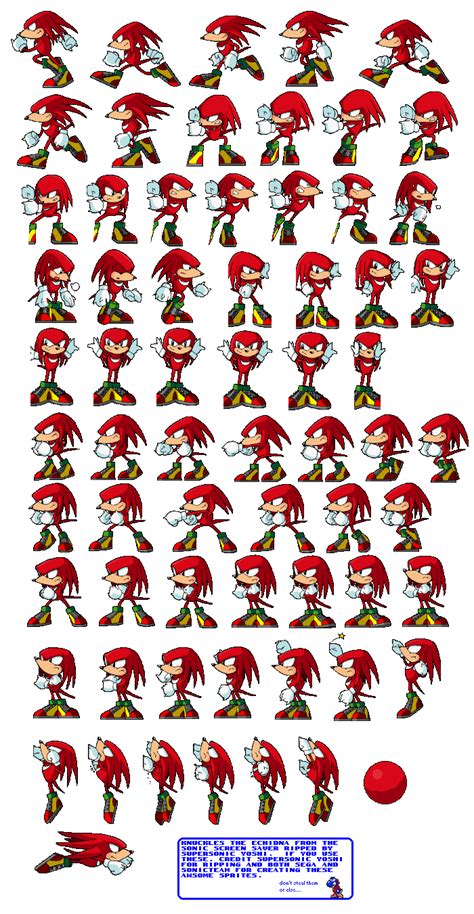 Pc Computer Sonic Screensaver Knuckles The Spriters Resource