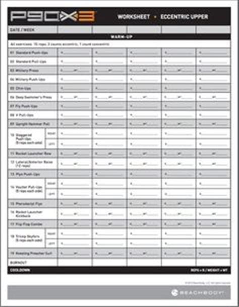 Excel workout routine sheets | workout sheets from exceltemplates.net. 135 Best P90X3 Workout Program images | Workout programs ...