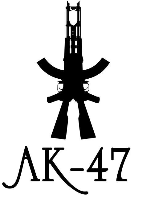 Ak 47 Tattoo Firearm Silhouette Honda Ak 47 Png Download 21042909