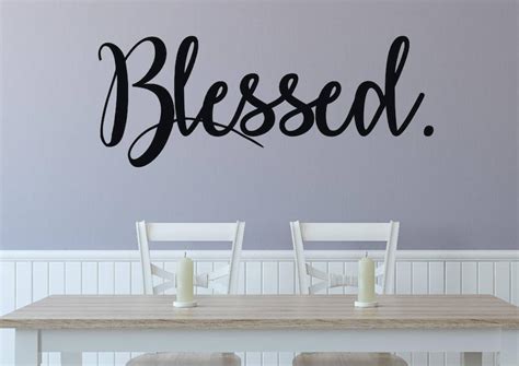 Blessed Wall Decal Blessed Wall Art Grateful Wall Decal Etsy