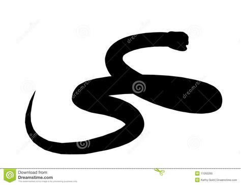 Schlange-Abbildung-Schattenbild Stock Abbildung - Illustration von kunst, schlange: 11265265