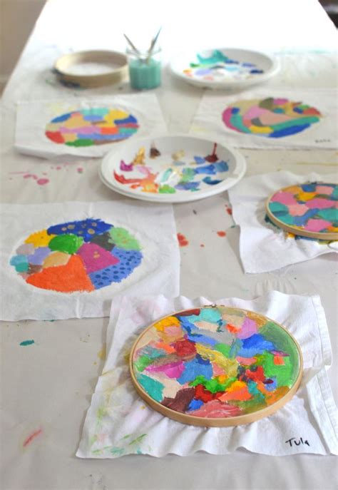 Acrylics With Kids Art Activities For Kids Preschool Art Arts And