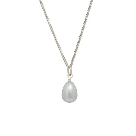 Grey Freshwater Pearl Pendant Pearl Jewellery Biba And Rose