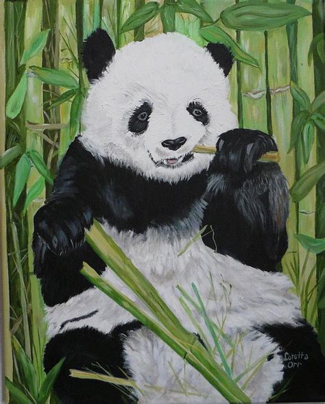 Panda Painting By Loretta Orr Fine Art America