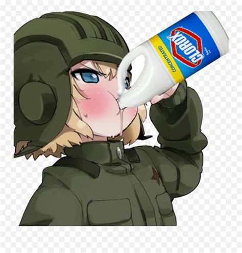 Best Anime Girl Drinking Bleach Sticker Katyusha Girls Und Panzer
