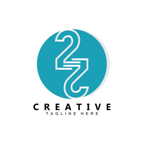 Number 2 Two Logo Design Premium Icon Vector Illustration For Company