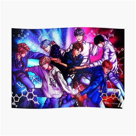 Dna Bts Fan Art Poster By Vishariya Redbubble