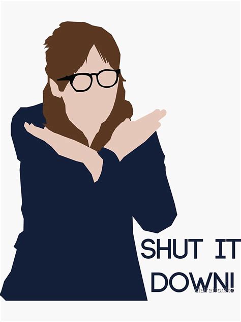 Shut It Down New Girl Sticker For Sale By Clairefromke Redbubble