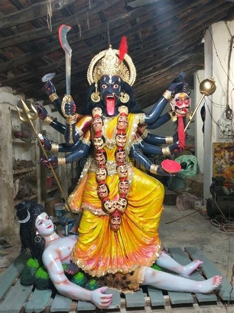 Goddess Kali Standing On Lord Shiva Stock Images In 2022 Kali