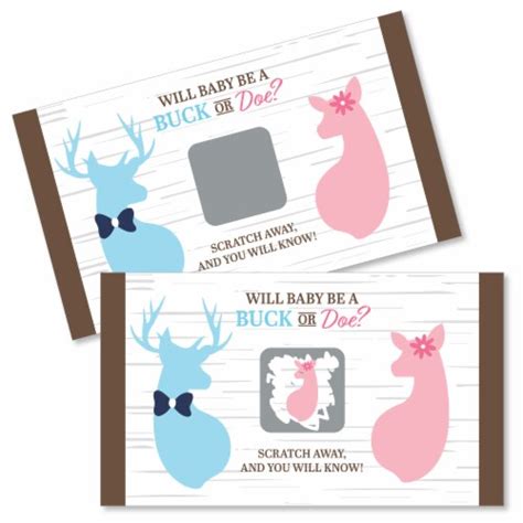 Big Dot Of Happiness Girl Buck Or Doe Hunting Gender Reveal Scratch Off