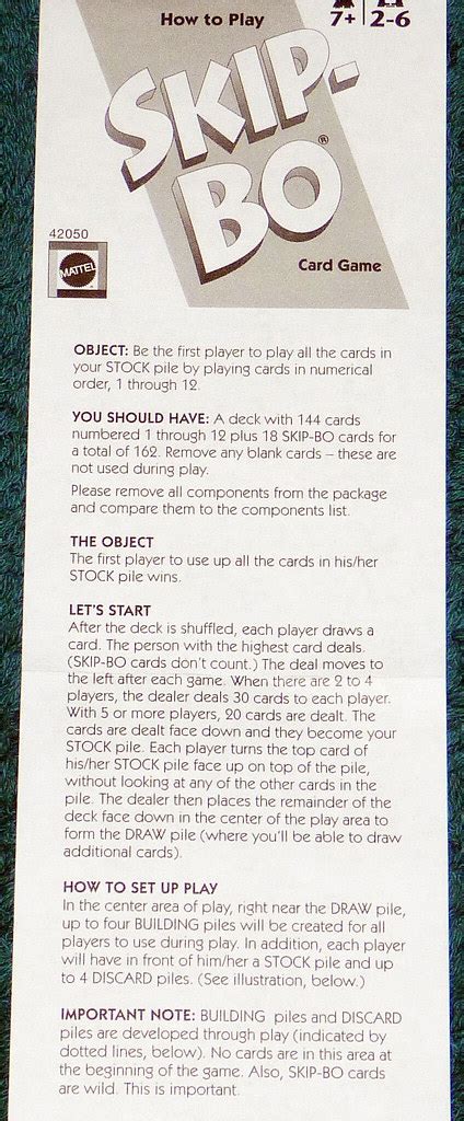 How To Play Skip Bo Card Game