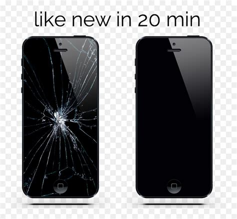 Transparent Cracked Phone Screen Png Broken Iphone Screen Before And