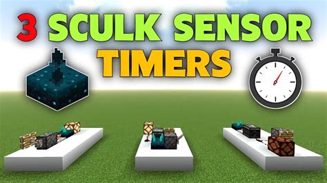 Build 3 Simple Sculk Sensor Timer In Minecraft 120 Bedrock Youtube