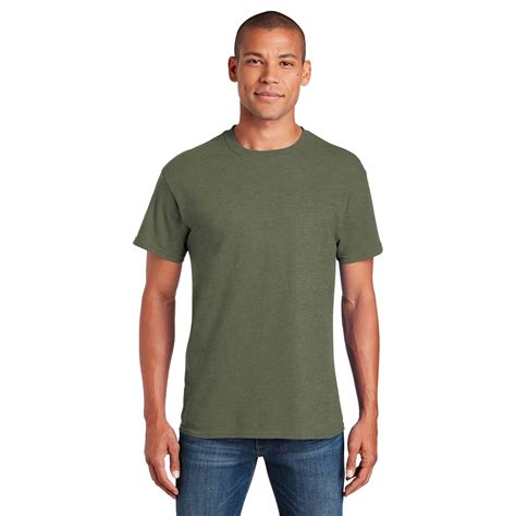 Gildan 5000 Heavy Cotton T Shirt Heather Military Green Full Source
